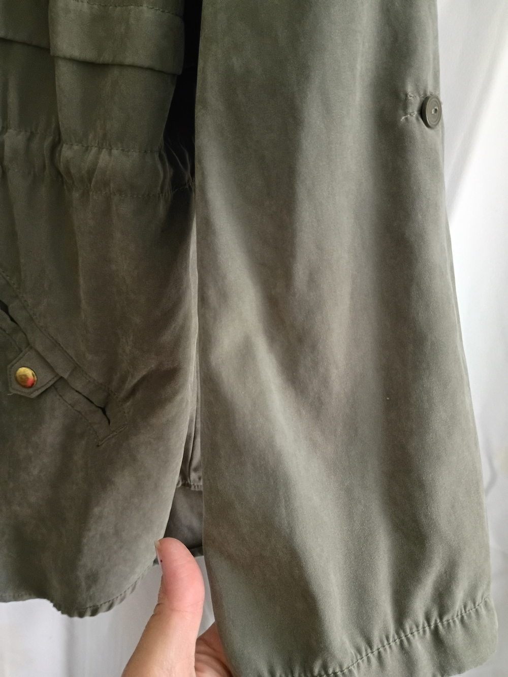 Maurices Olive Green Lightweight Jacket With a Hood. Size XXL - Picture 11 of 16